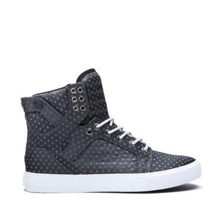 Supra Skytop Womens High Tops Shoes Black UK 10WZJ